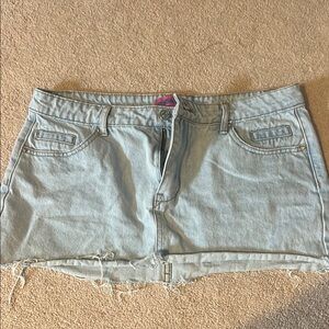 Light Blue Denim Mini Skirt